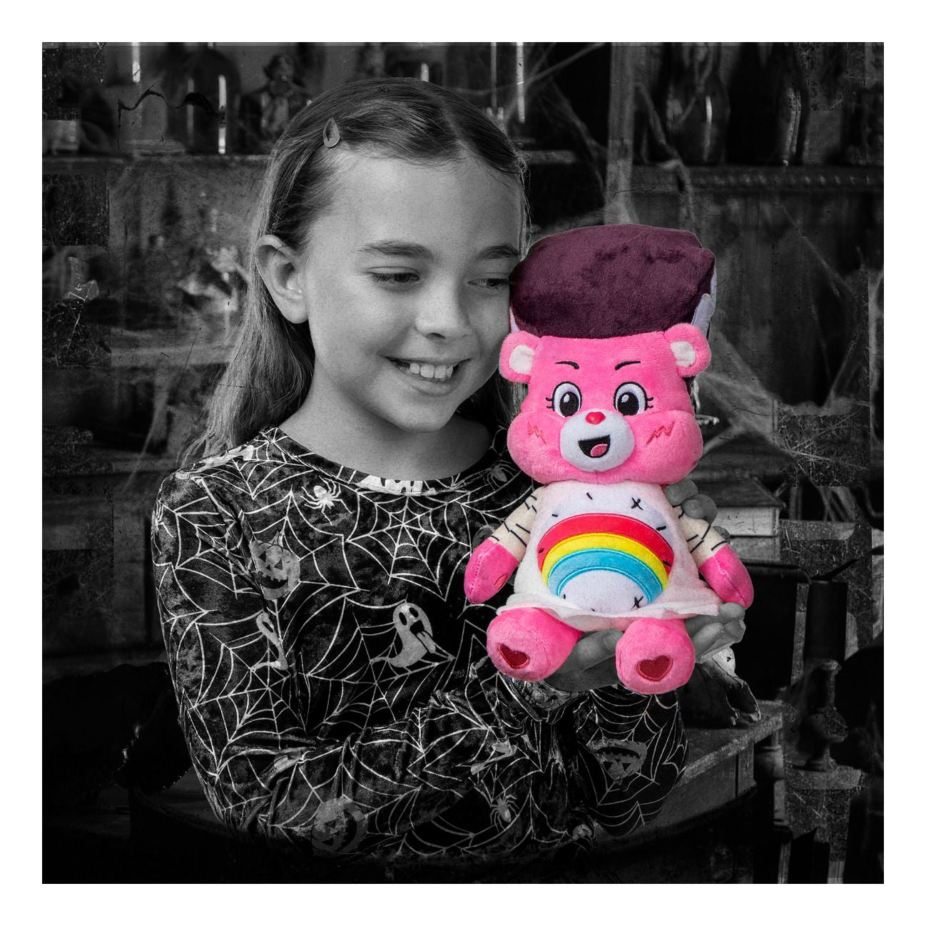 Care Bears Universal Monsters Cheer as Bride of Frankenstein Halloween Plush Soft Toy 22cm