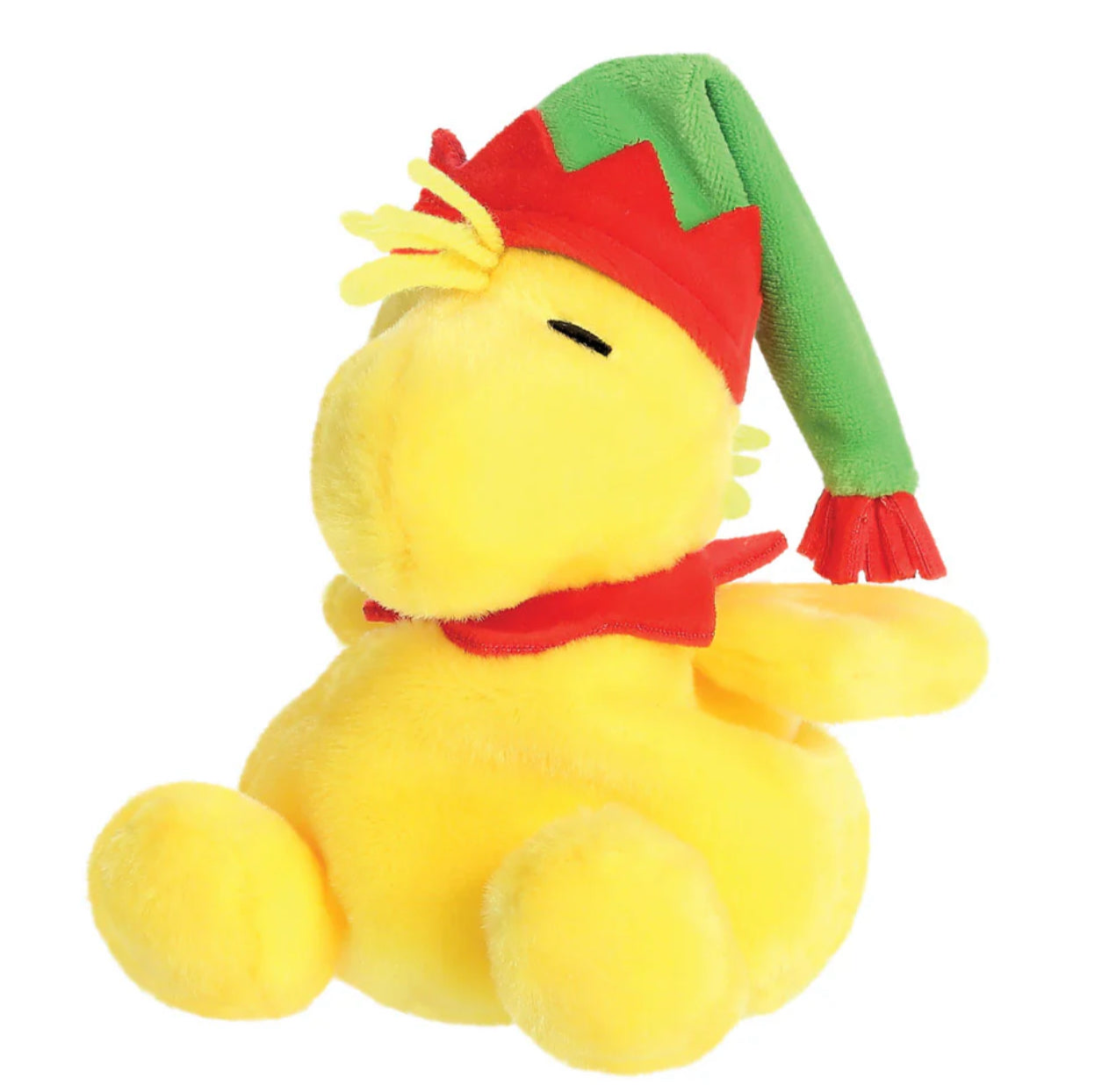 Peanuts Christmas Elf Woodstock Palm Pal 5 Inch Soft Plush Beanie Toy