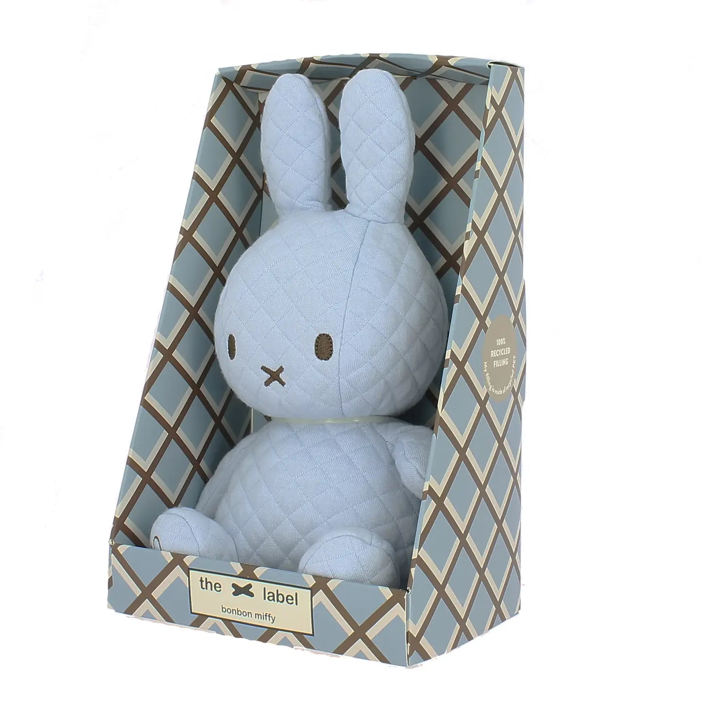 Miffy Quilted Bonbon Blue Soft Toy in Giftbox 23cm