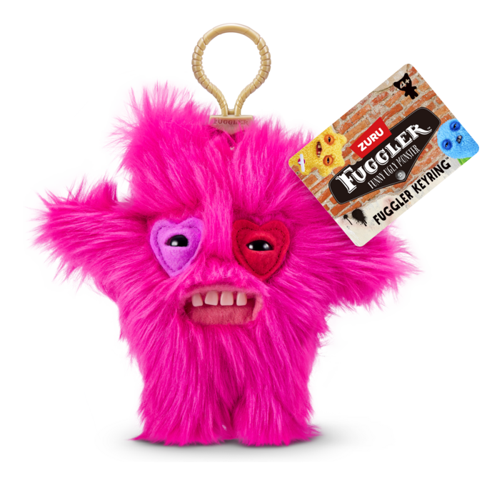 Fuggler Keyring Bag Charm Captain Cardiac Funny Ugly Monster Plush Soft Toy (Approx 5 Inch)
