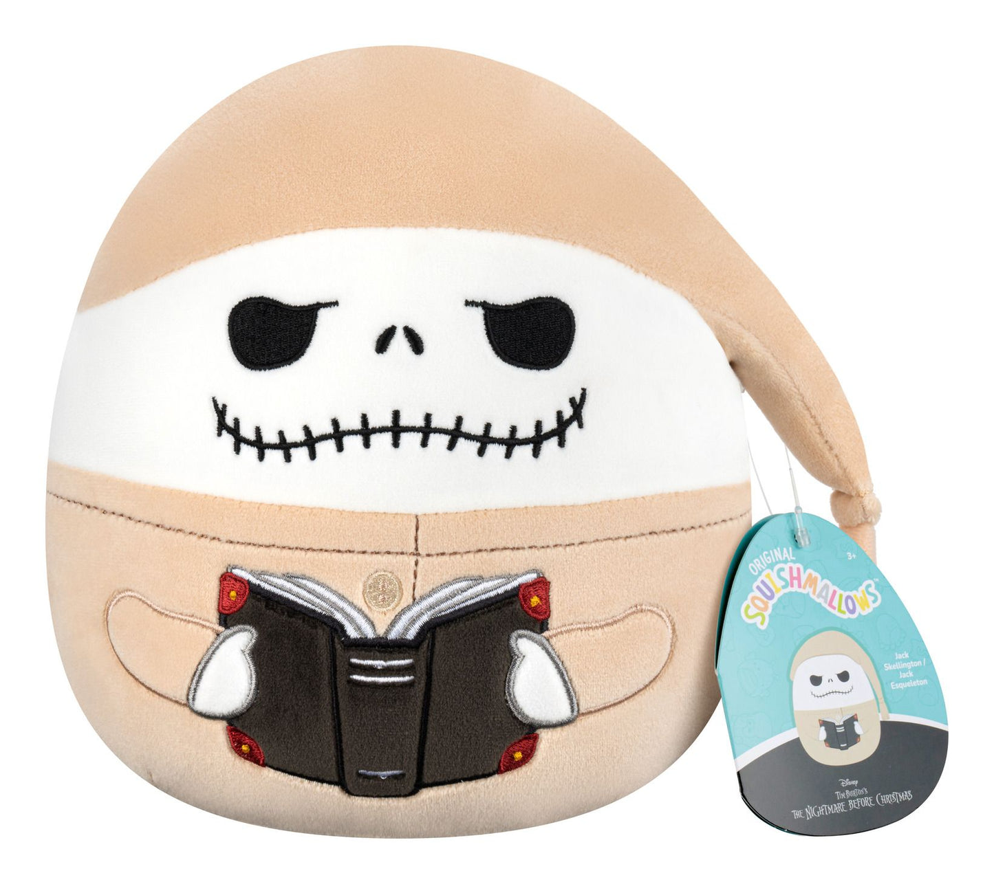 Squishmallows Nightmare Before Christmas Jack Skellington In Pyjamas 8 Inch Halloween Plush Soft Toy