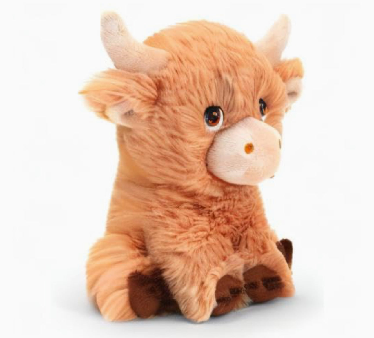 Keel Toys Keeleco 25cm Eco-Friendly Shaggy Highland Cow Plush Soft Toy
