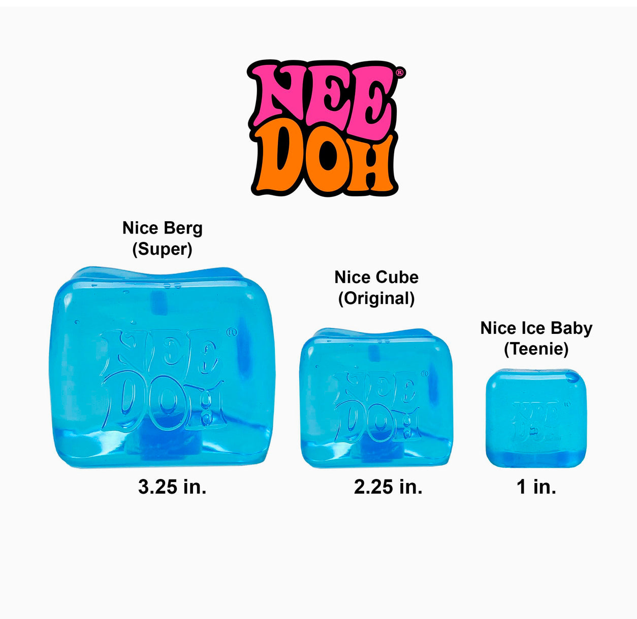 NeeDoh Original Nice Cube Sensory Fidget Toy Approx 2.25 Inch (x1 Supplied)