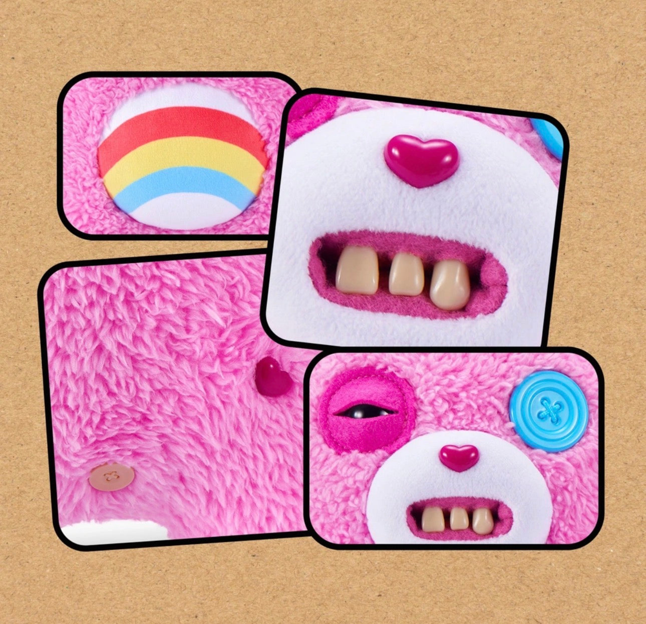 Fuggler x Care Bears by ZURU Plush Cheer Bear (Approx 9 Inch)