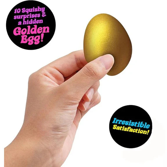 NeeDoh Golden Egg Hunt- Kids' Easter Fidget Toy Box with Mystery Doors