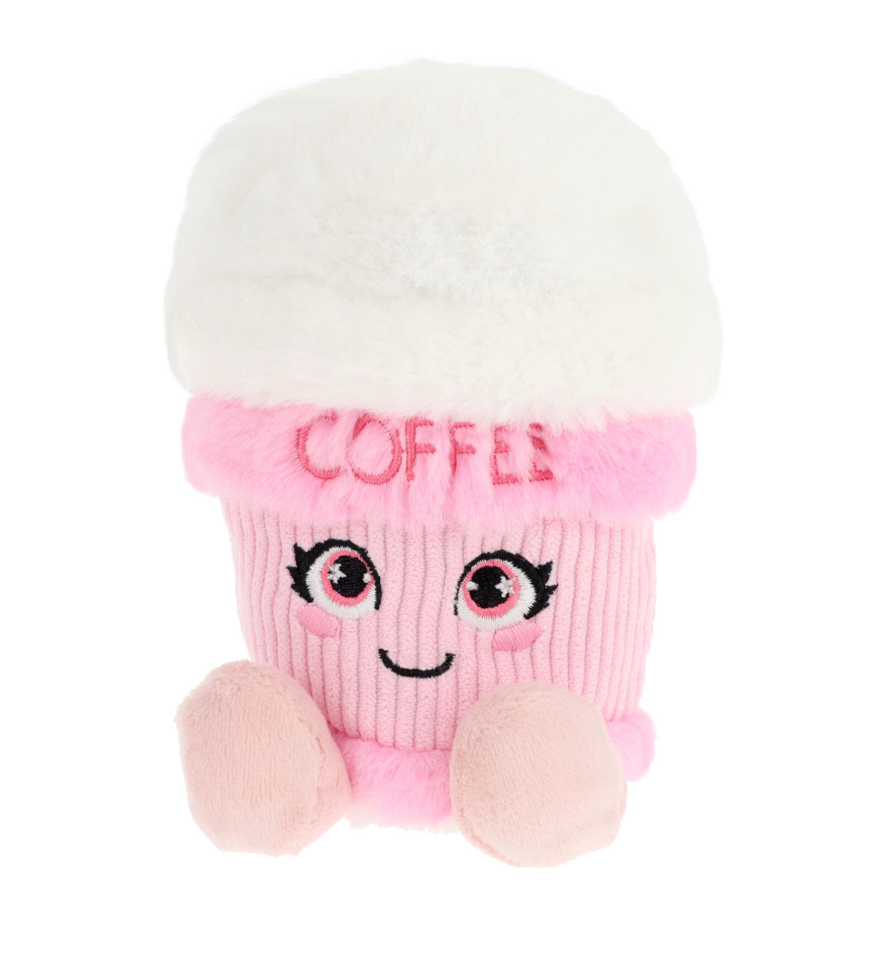 Keel Toys Keeleco Pinkies Pink Coffee Kawaii Plush Soft Toy 12cm