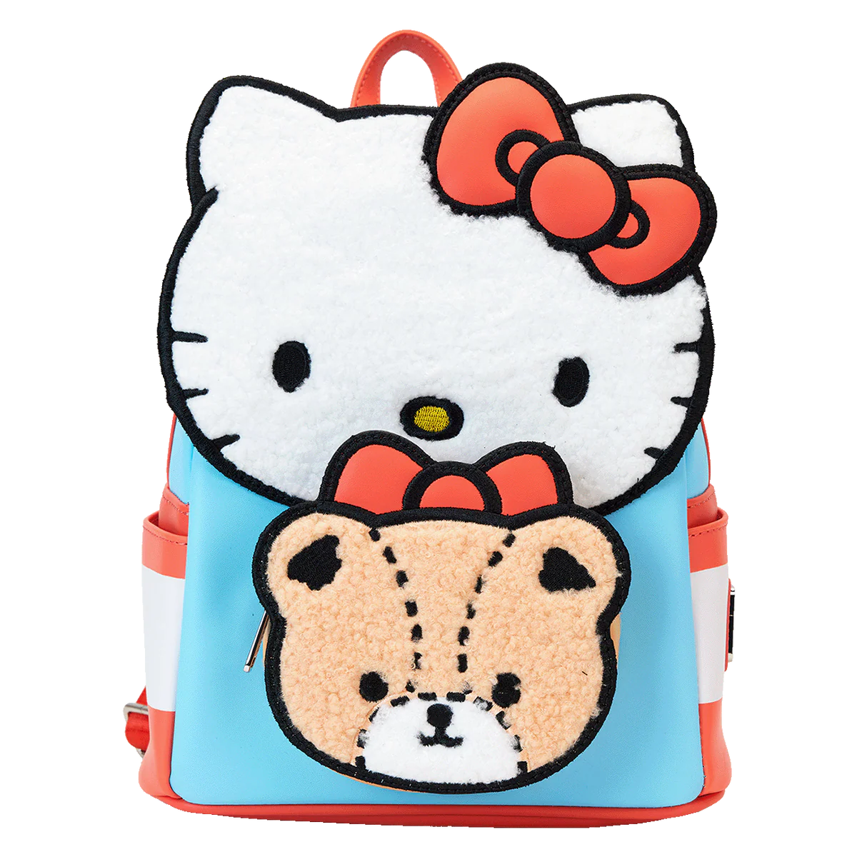 hello kitty loungefly backpack uk Loungefly Sanrio Hello Kitty & Bear Plush Mini Backpack – Plush Paradise UK