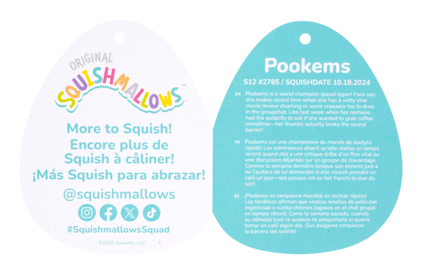 Squishmallows Pookems the Blue Yeti 12 Inch Plush Soft Toy