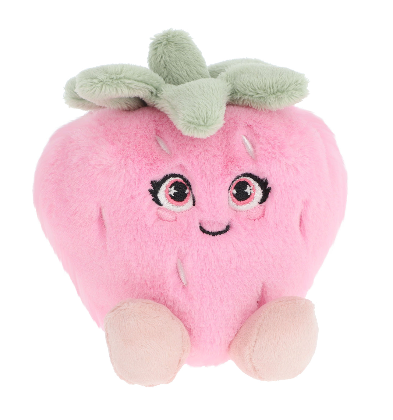Keel Toys Keeleco Pinkies Pink Strawberry Kawaii Plush Soft Toy 12cm