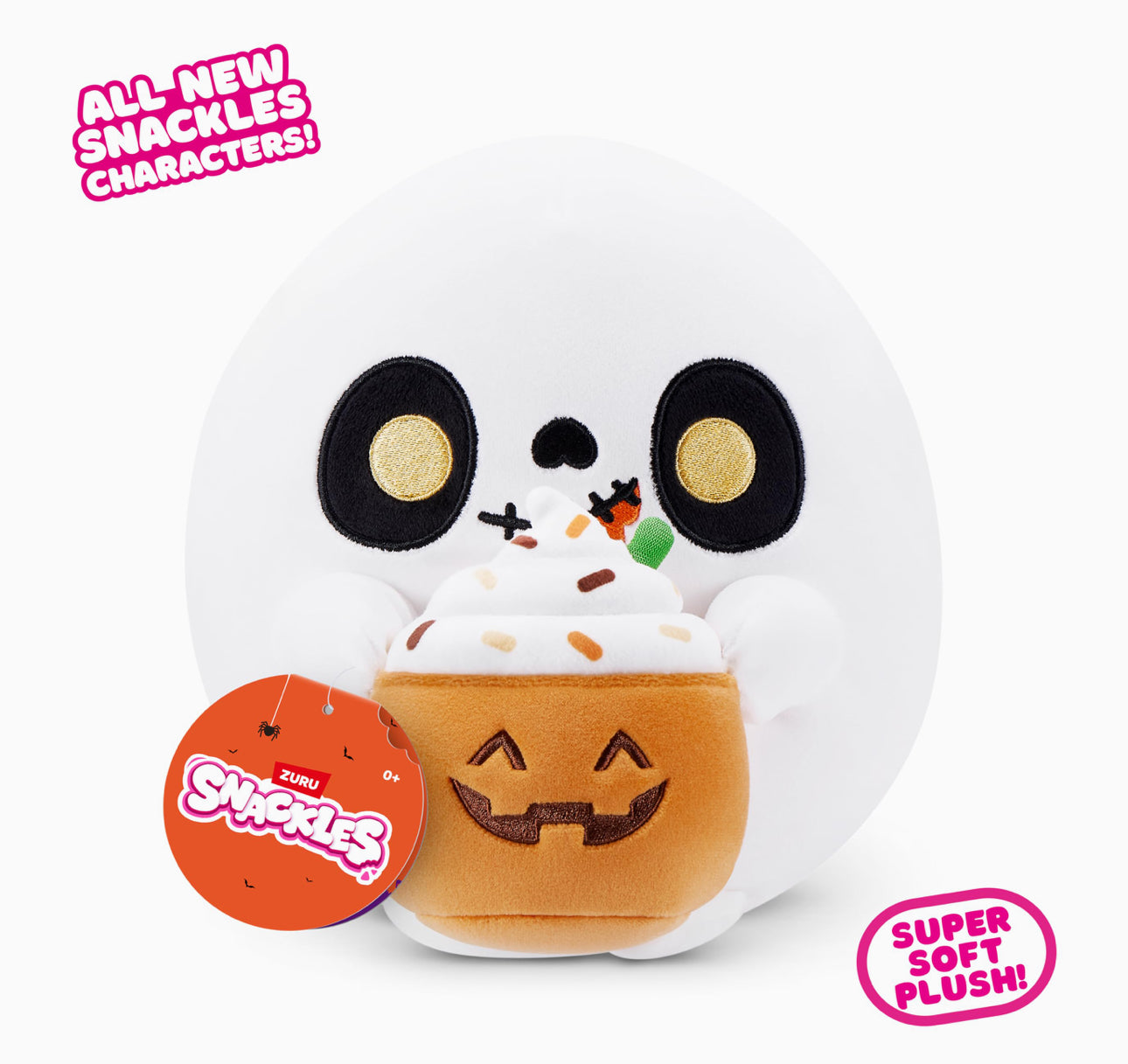 Snackles Halloween Series 1 Plush Soft Toy 8 Inch - Raven the Ghost