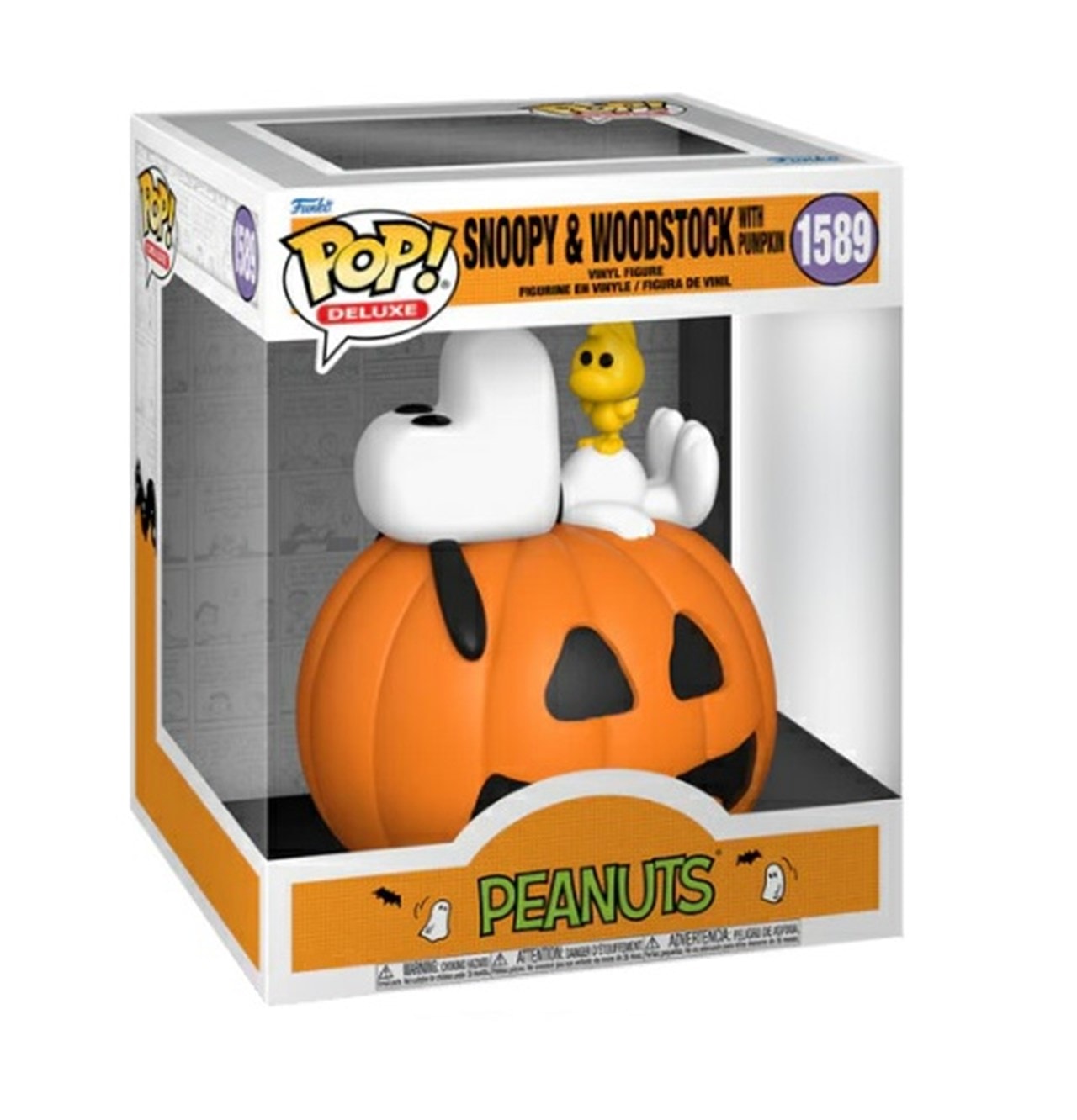 Peanuts Snoopy and Woodstock with Pumpkin 1589 Halloween Funko Pop Vinyl Deluxe