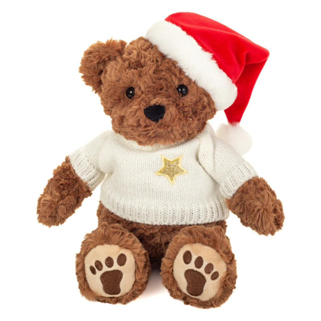 Teddy Hermann Christmas Teddy Bear with Sweater 30cm Plush Soft Toy