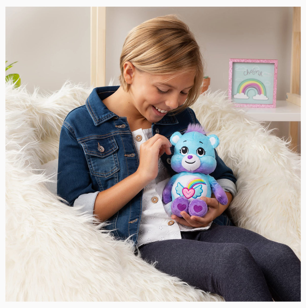 Care Bears Glitter Dream Bright Bear 9 Inch Bean Plush Soft Toy