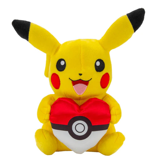 Pikachu holding a hotsell heart plush