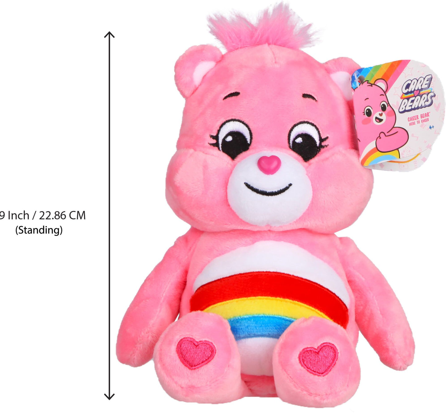 Care Bears Cheer Bear 9 Inch Bean Plush Soft Toy
