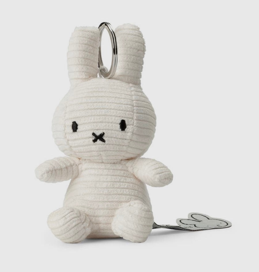 Miffy White Plush Corduroy Keyring 10cm