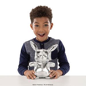 Pokémon 25th Celebration 8" Silver Pikachu Plush - Limited Edition Shiny Silver Plush Toy