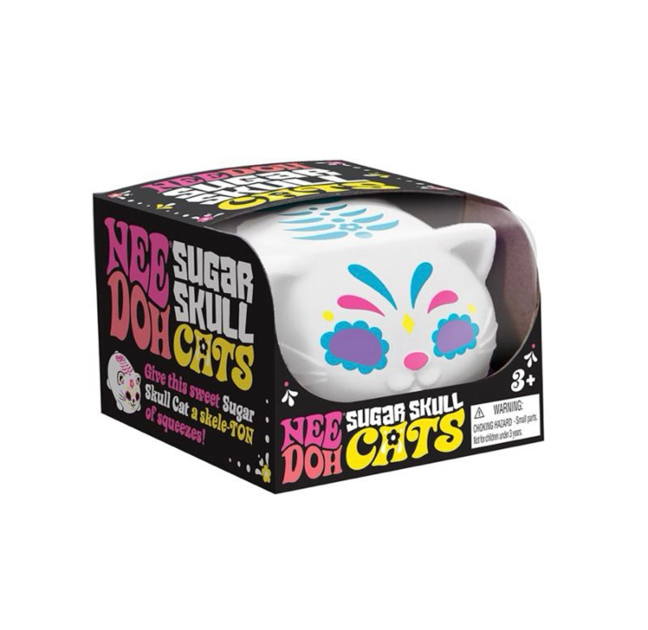 Needoh Sugar Skull Cats Sensory Fidget Toy (x1 Supplied)