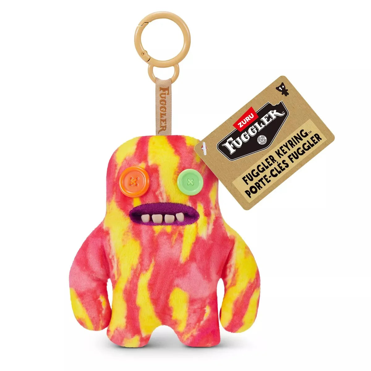 Fuggler Sasquoosh Keyring Bag Charm Funny Ugly Monster Plush Soft Toy Approx 5 Inch Series 6 (x1 Supplied)