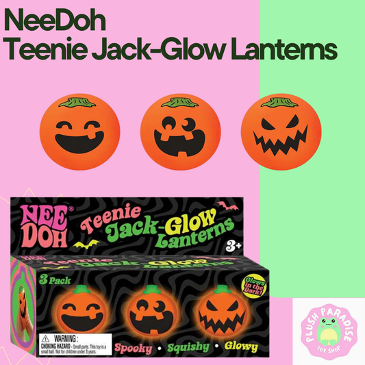 NeeDoh Teenie Jack-Glow Lanterns Fidget Toy 3 Pack