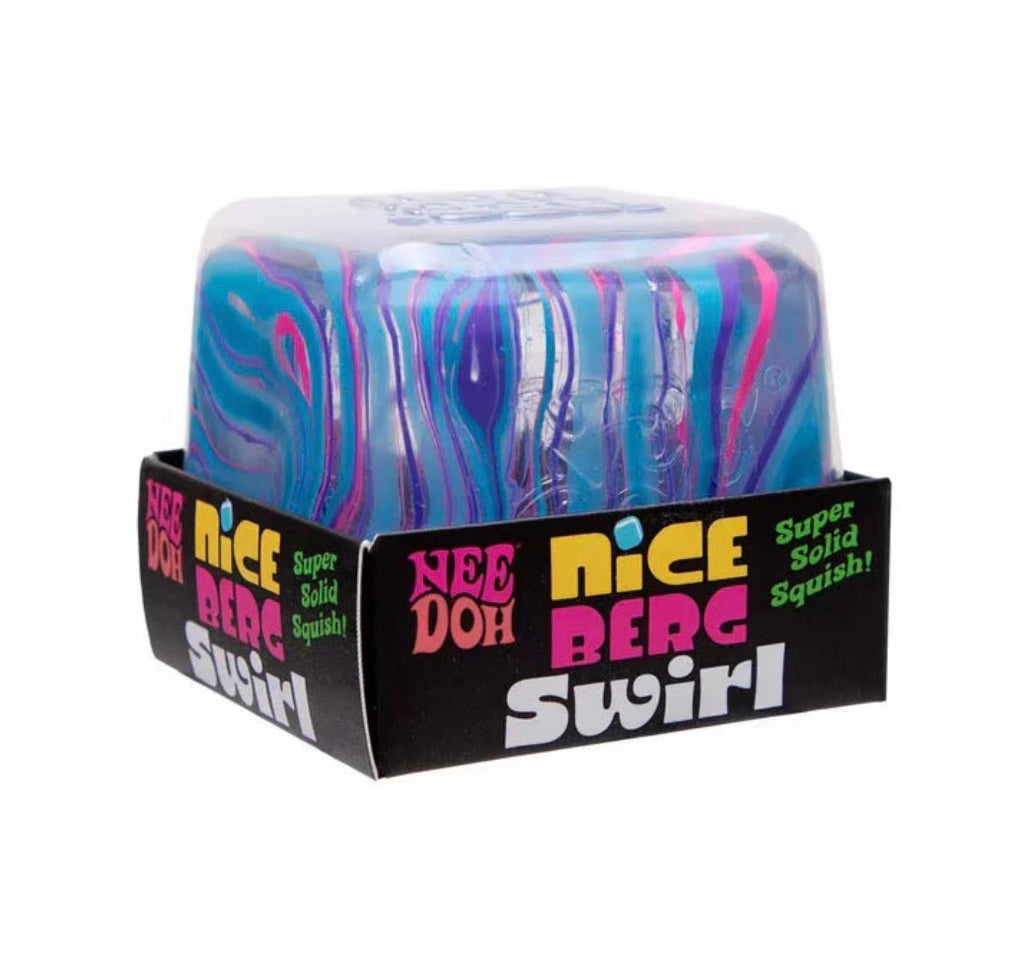 NeeDoh Niceberg Swirl Super Fidget Sensory Toy Approx 3.25 Inch (x1 Supplied)