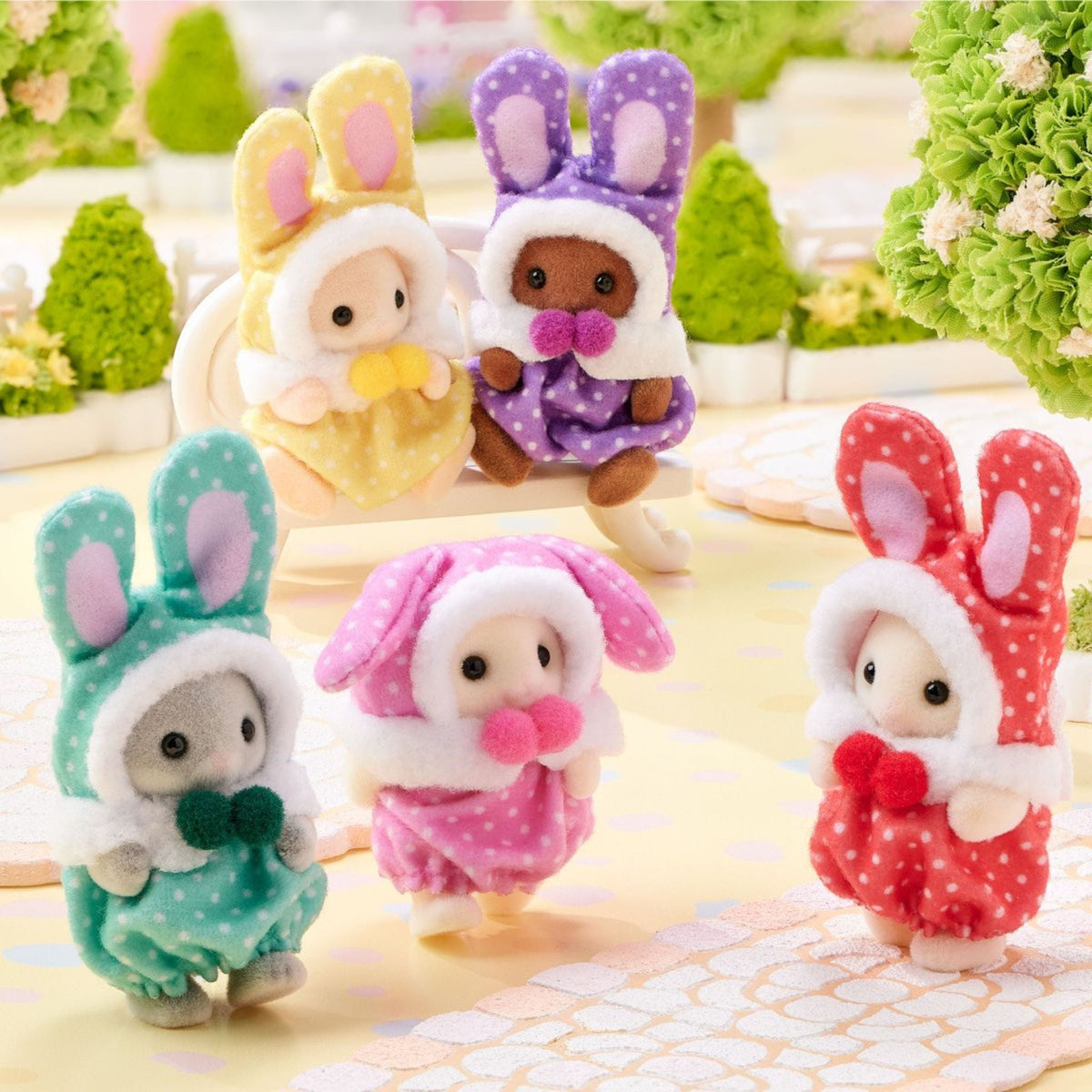 Sylvanian Families Colourful Bunnies Costume Babies Series Blind Bag (x1 Supplied)