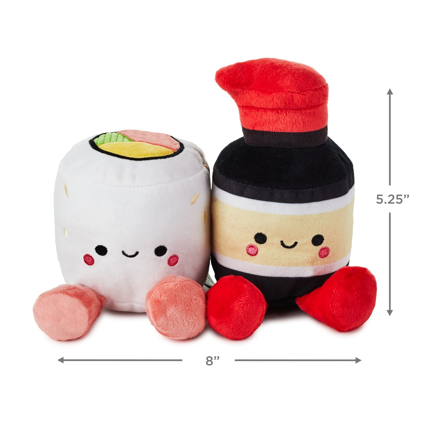 Hallmark Better Together Sushi & Soy Sauce Magnetic Plush Soft Toy Pair