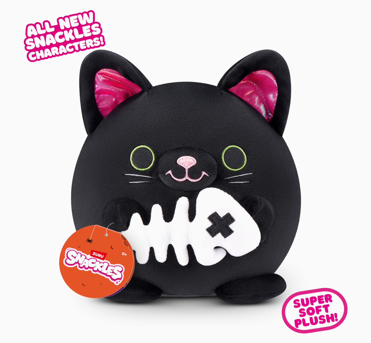 Snackles Halloween Series 1 Plush Soft Toy 8 Inch - Salem the Black Cat