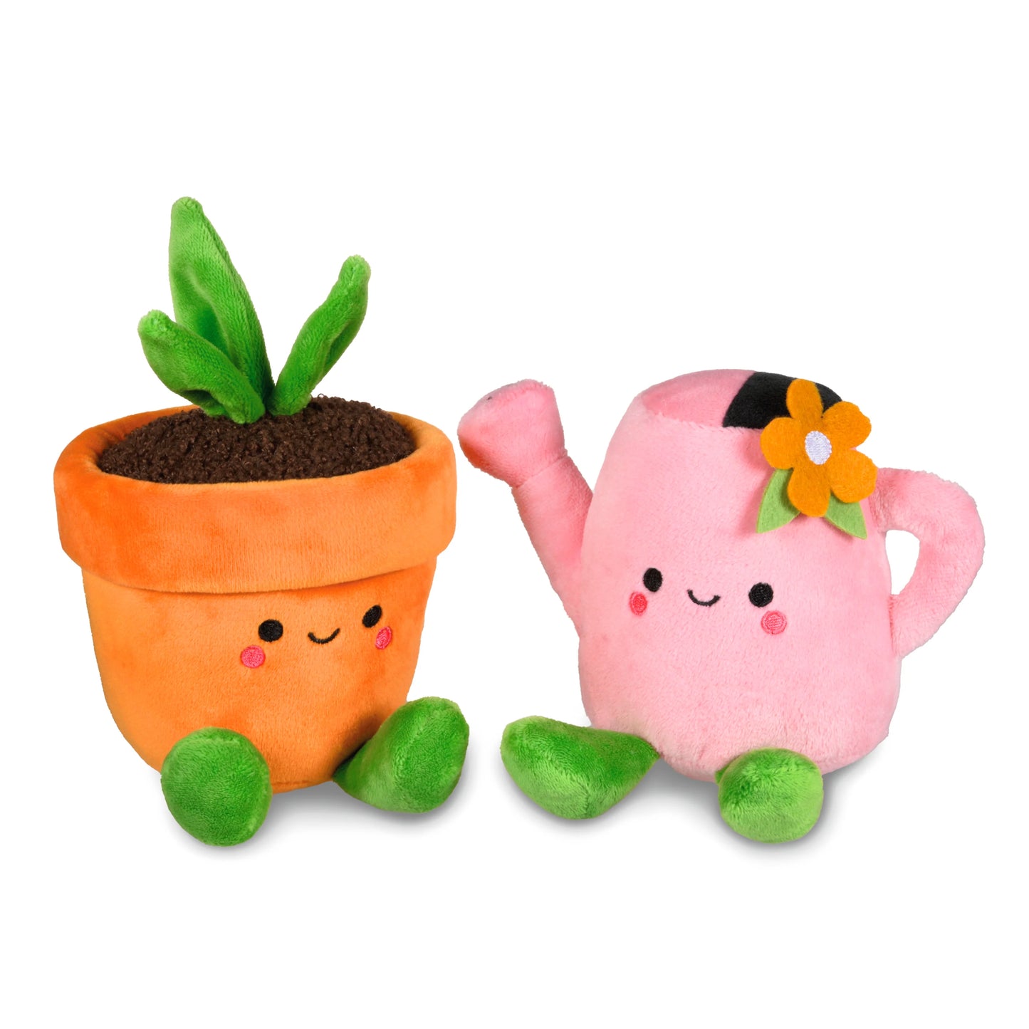 Hallmark Better Together Watering Can & Plant Pot Magnetic Plush Soft Toy Pair