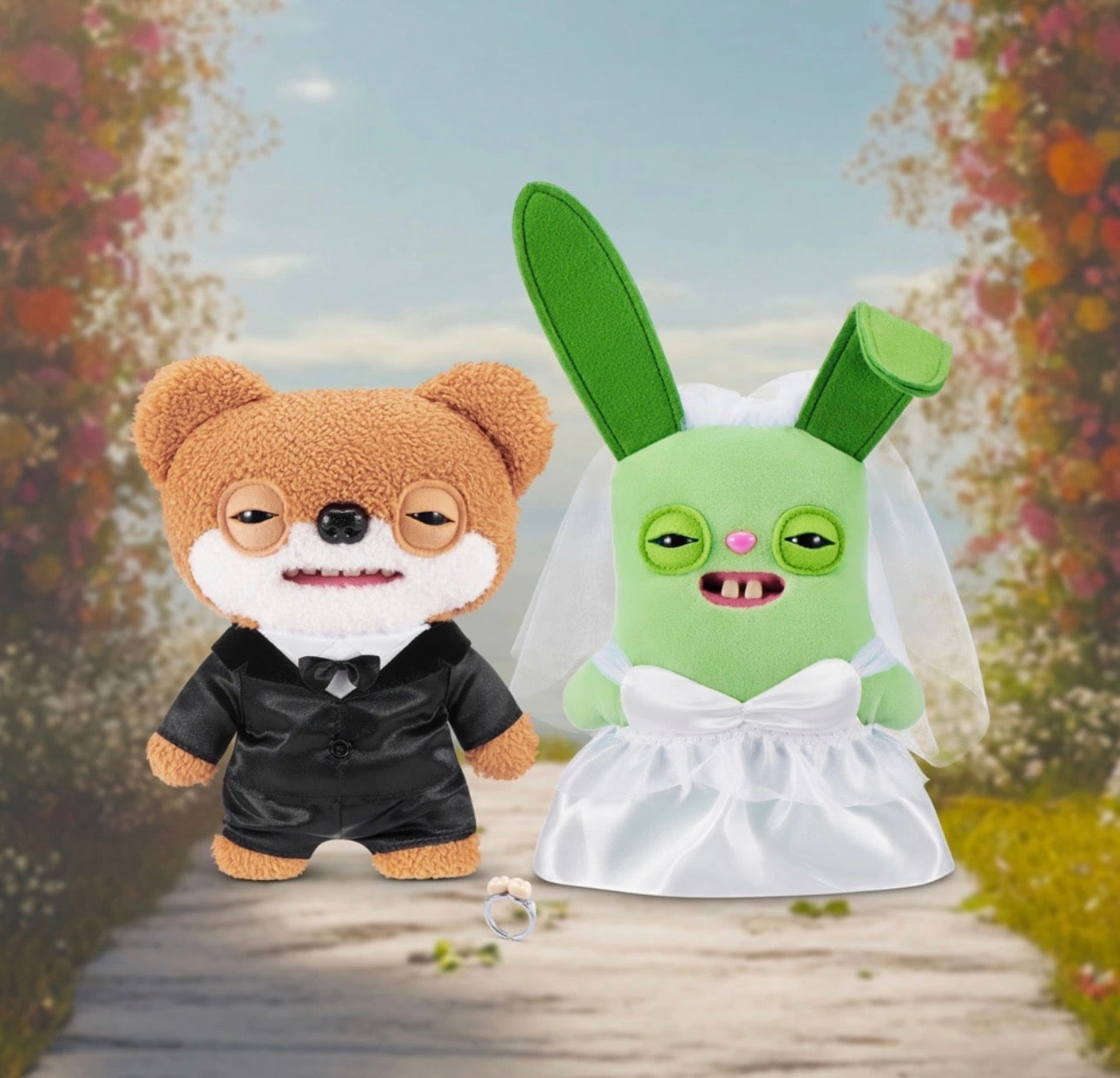Fuggler Wedding Day Funny Ugly Monster Plush Soft Toys 9 Inch (x2 Pack)