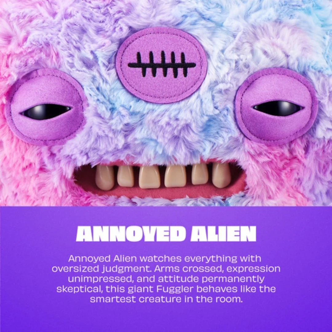 Fuggler Bigg Fuggs XL Annoyed Alien Funny Ugly Monster Plush Soft Toy (Approx 18 Inch)