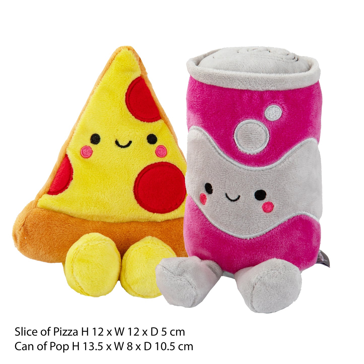 Hallmark Better Together Pizza and Pop Magnetic Plush Soft Toy Pair