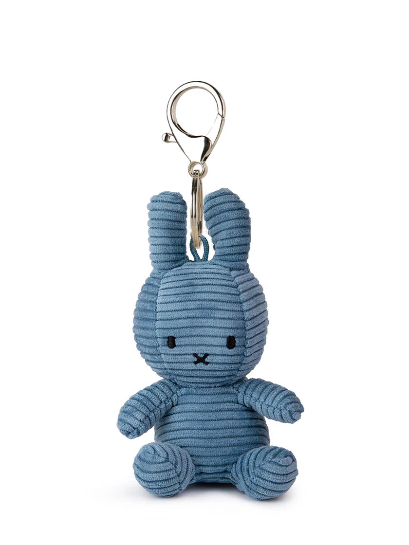 Miffy Blue Plush Corduroy Keyring 10cm