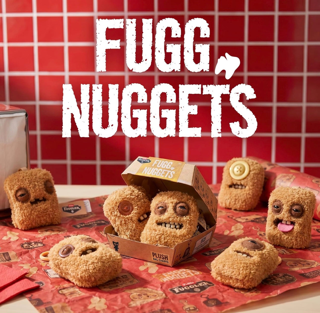 Fuggler by ZURU Fugg Nuggets Plush Bag Charms Mystery Box (x1 Supplied)