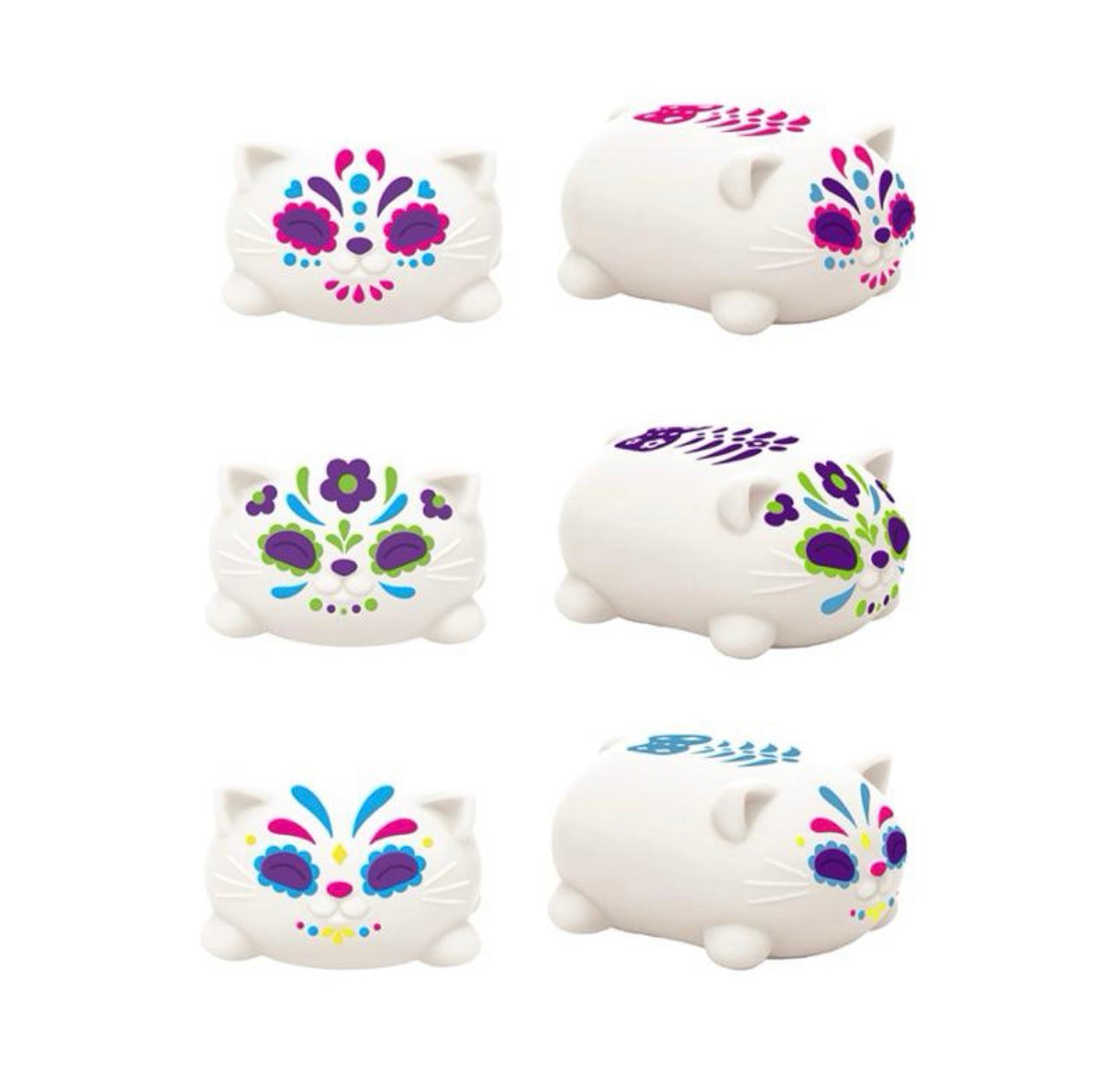 Needoh Sugar Skull Cats Sensory Fidget Toy (x1 Supplied)