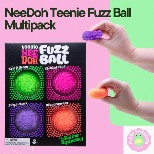NeeDoh Teenie Fuzz Ball Multipack Sensory Fidget Toy (x1 Pack Supplied)