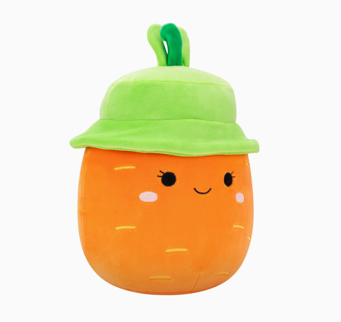 Squishmallows Caroleena the Orange Carrot with Bucket Hat 7.5 Inch Easter Soft Toy