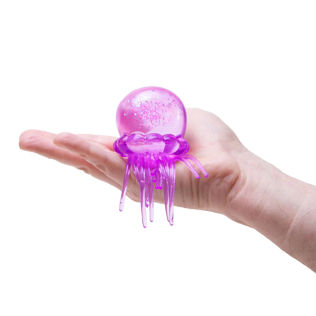 NeeDoh Jelly Squish Stretchy Jellyfish Toy with Glitter Filling Sensory Fidget Toy (x1 Supplied)
