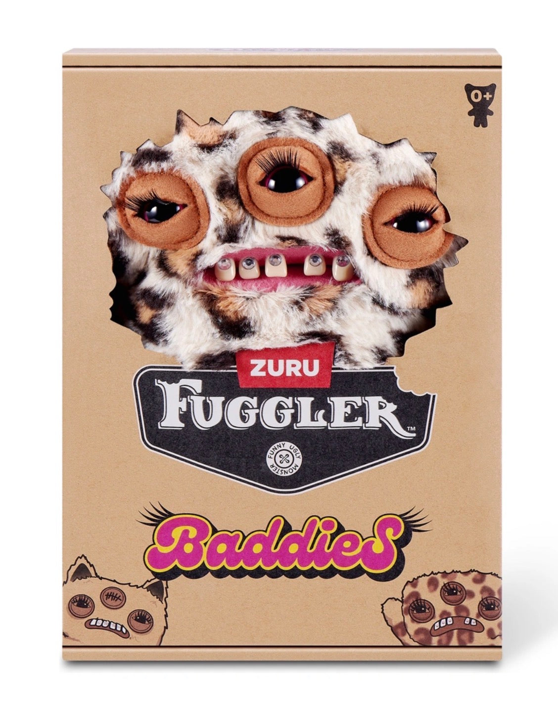 Fuggler Baddies Annoyed Alien Leopard Funny Ugly Monster Plush Soft Toy (Approx 9 Inch)