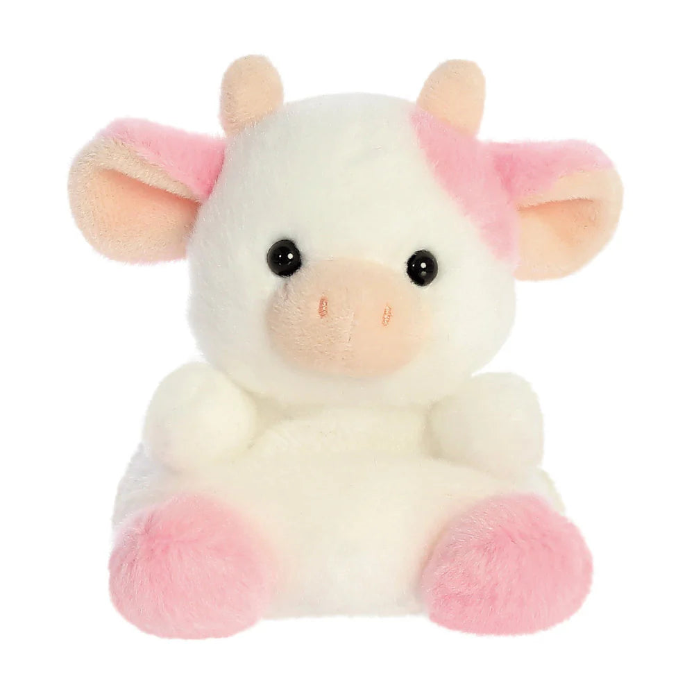 Palm Pals  Belle Strawberry Cow 5 Inch Plush Soft Toy