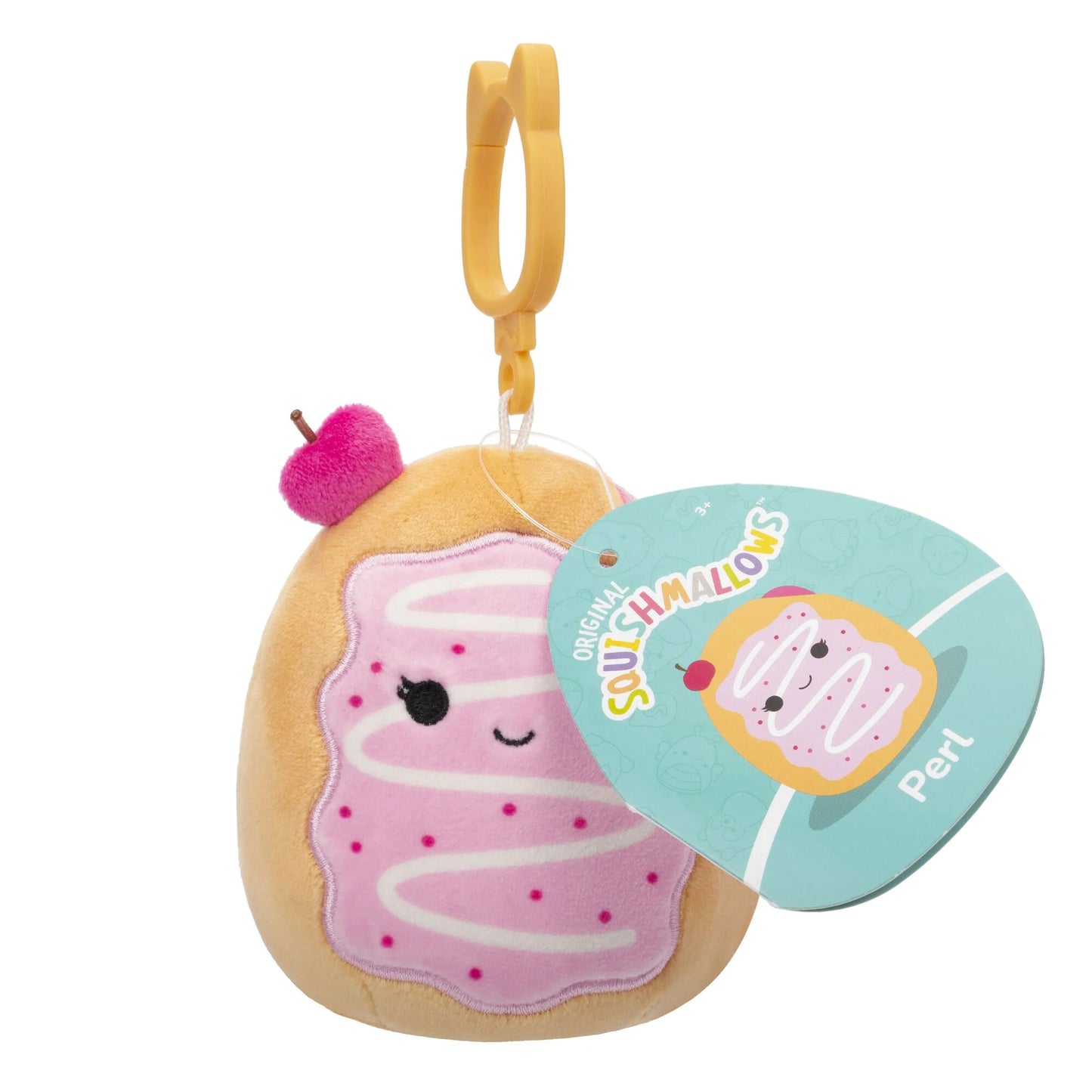 Squishmallows Perl the Doughnut 3.5 Inch Clip On Keychain