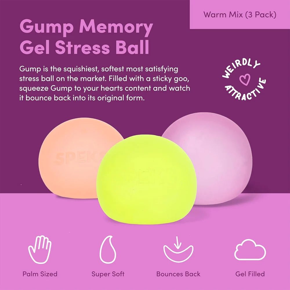 SPEKS Gump Warm 3 Pack – Memory Gel Stress Balls