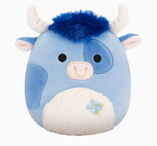 Squishmallows Bermayeh the Blue Bull 7.5 Inch Easter Soft Toy