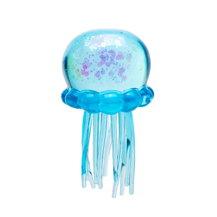 NeeDoh Jelly Squish Stretchy Jellyfish Toy with Glitter Filling Sensory Fidget Toy (x1 Supplied)