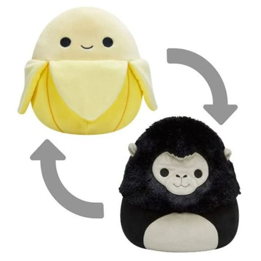 Squishmallows Flip-a-Mallow Junie the Banana and Aron the Gorilla 8 Inch Plush Soft Toy