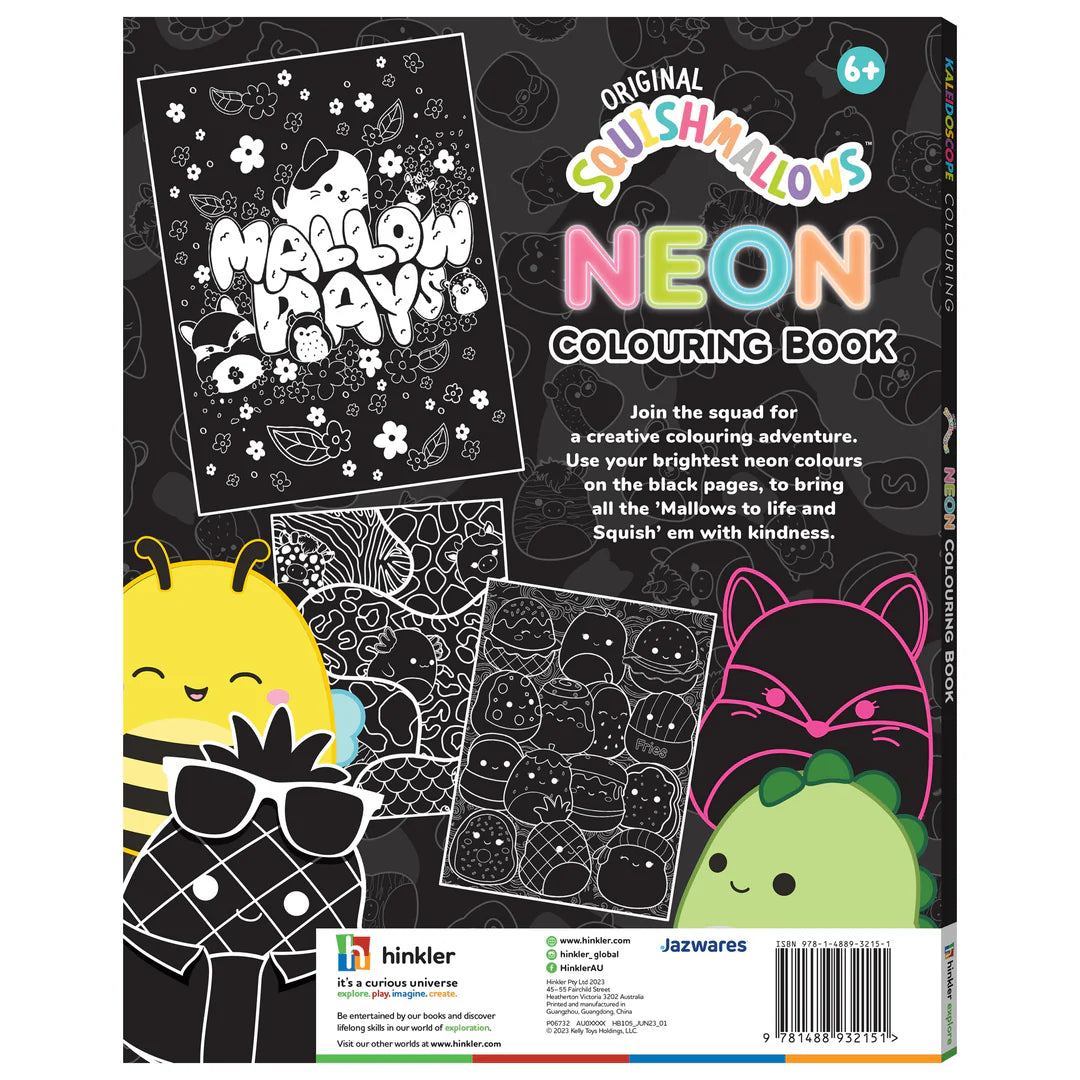 Squishmallows Neon Colouring Book - Kaleidoscope Colouring (Paperback)