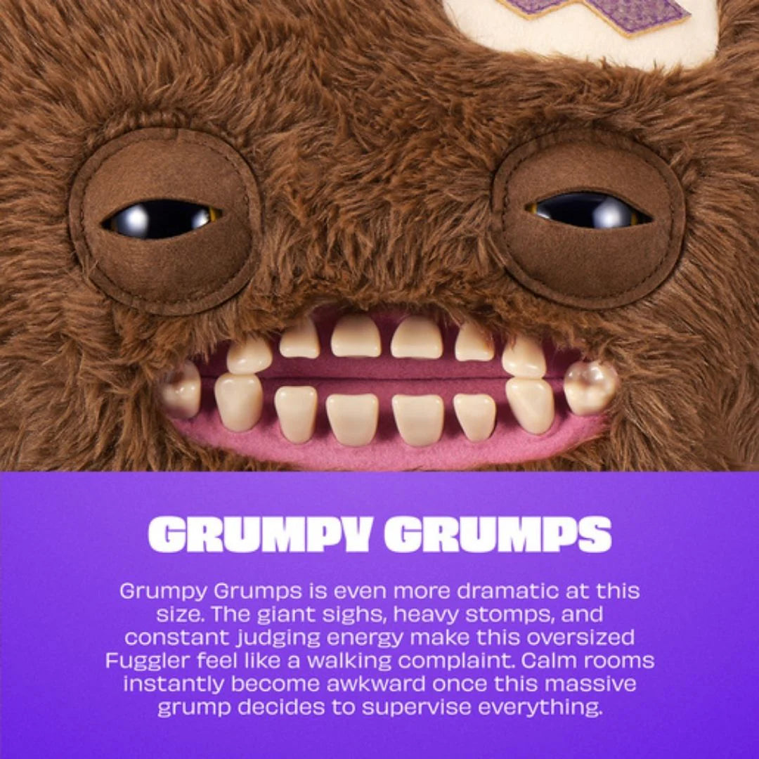 Fuggler Bigg Fuggs XL Grumpy Grumps Funny Ugly Monster Plush Soft Toy (Approx 18 Inch)