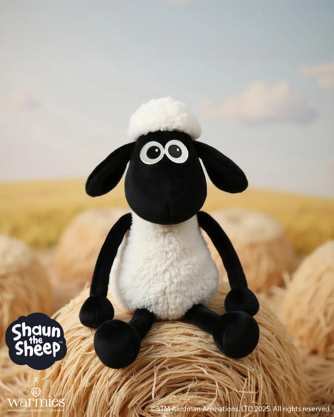 Warmies Shaun the Sheep Cosy Weighted Plush to Ease Anxiety & Promote Calm