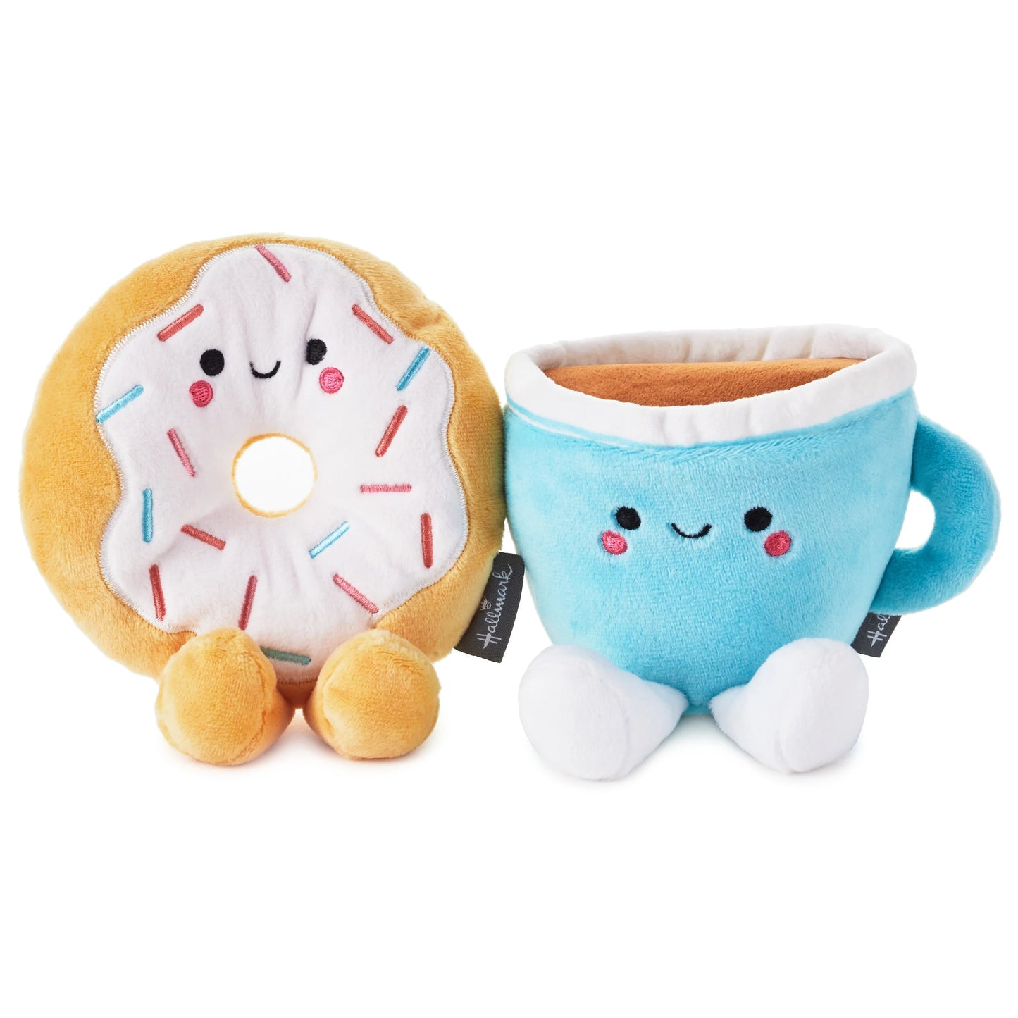 Hallmark Better Together Doughnut & Coffee Magnetic Plush Soft Toy Pair