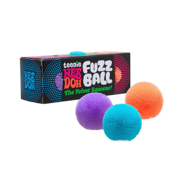 NeeDoh Teenie Fuzz Ball Sensory Fidget Toy 3 Pack (Colours Vary)